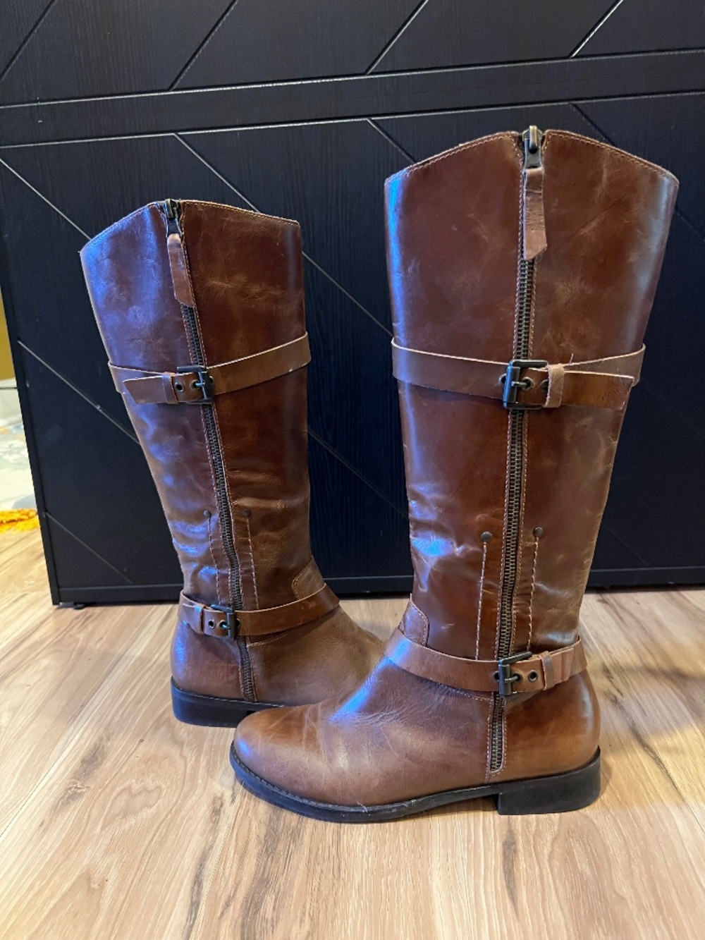 Matisse Leather Riding Boots- Caramel Color- Size 8.5